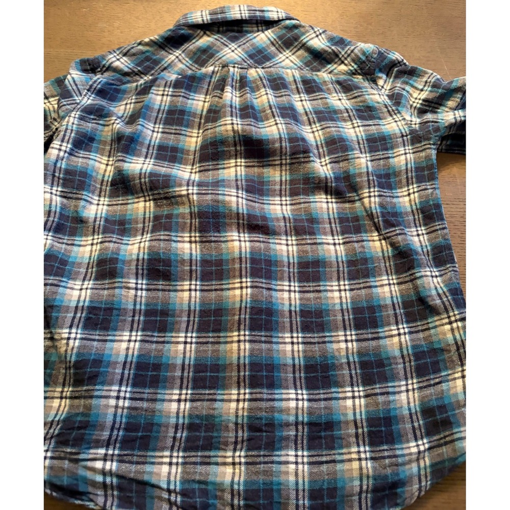 Mossimo Supply Co Mens Blue Plaid Flannel Button Down Shirt Long Sleeve L - Picture 8 of 9